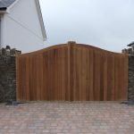 Automatic wooden gates in Devon