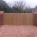 Automatic wooden gates in Devon
