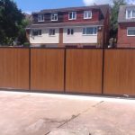 Automatic wooden gates in Devon