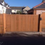 Automatic wooden gates in Devon