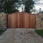 Wooden security fencing in Devon