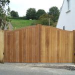 Automatic wooden gates in Devon