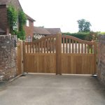 Automatic wooden gates in Exeter