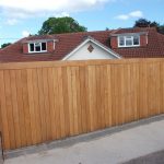 Automatic wooden gates in Exeter