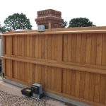 Automatic wooden gates in Devon